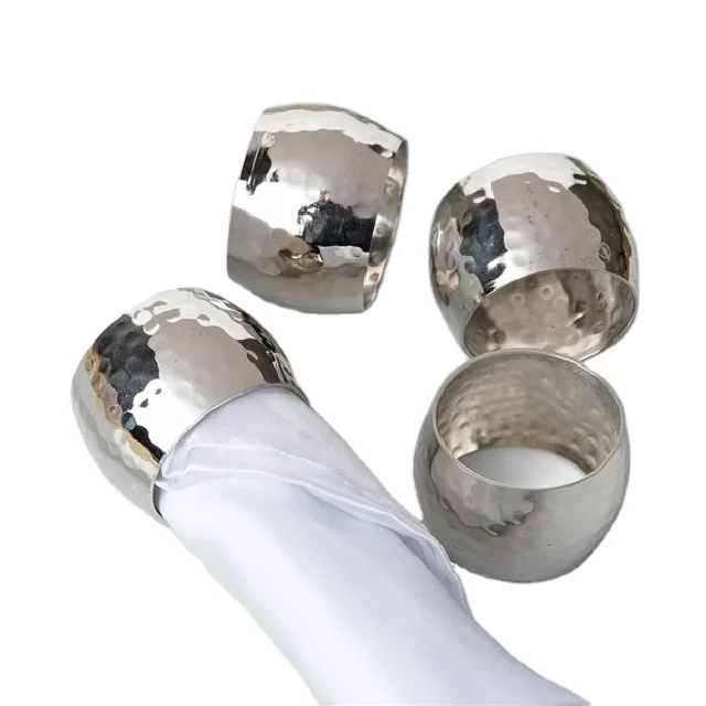 Aluminum Royal Design Wedding Party Decoration Paper Napkin Napkin Ring Dining Table Metal Golden Napkin Ring