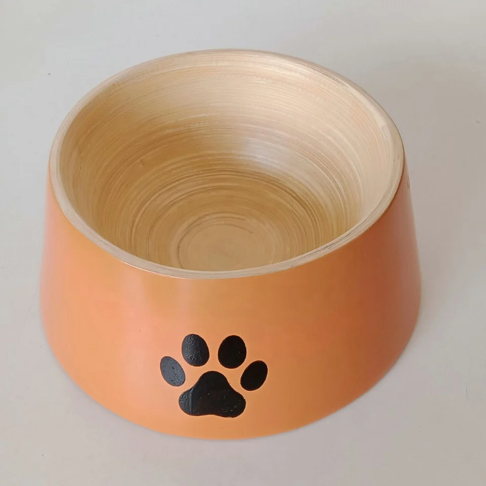 Top choice lovely eco-friendly handmade spun bamboo bowl for pets from Viet Nam
