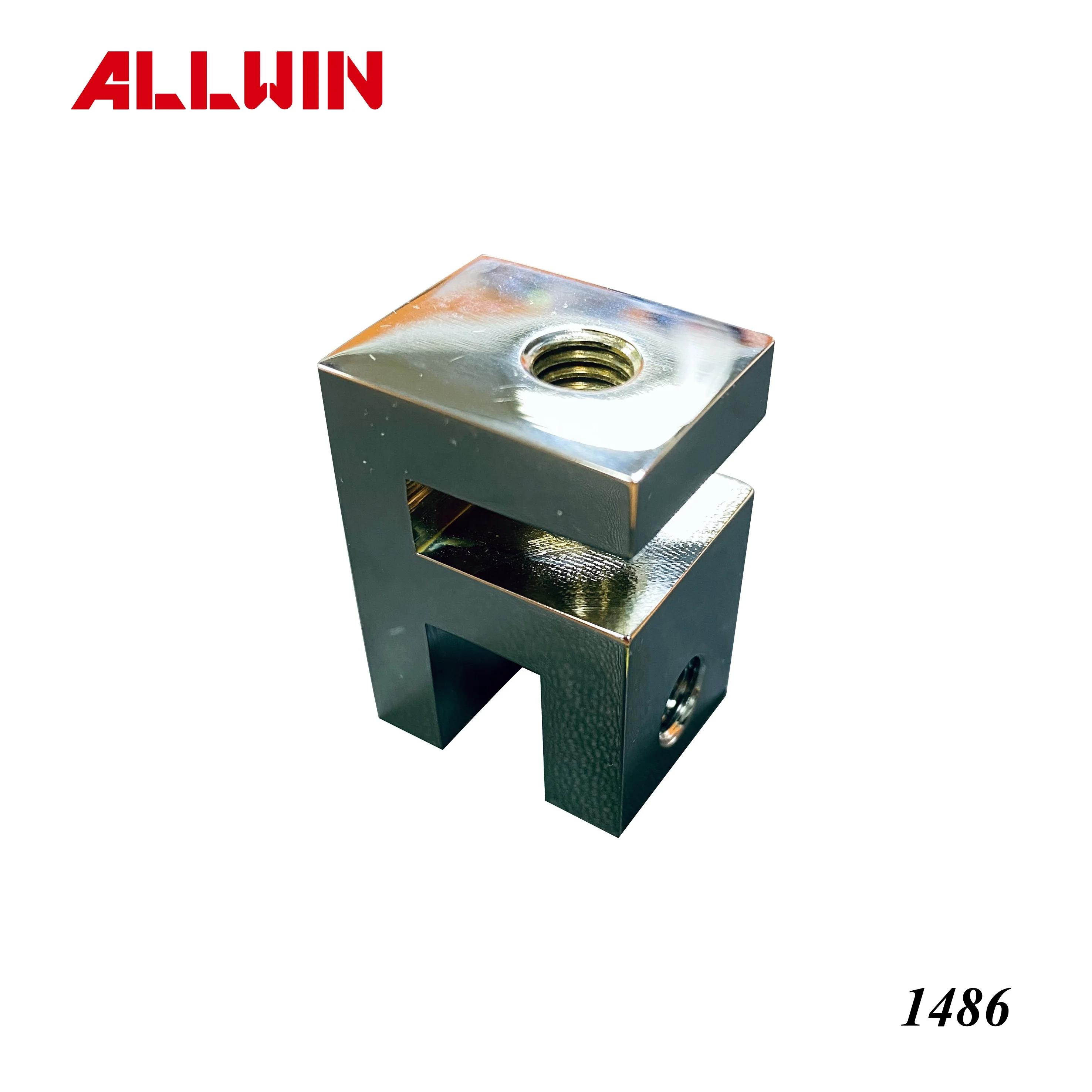 25 x 31mm for 6mm and 8mm glass Hole Free Polished Chrome Brass Shower Shelf Glass Clamp Connector