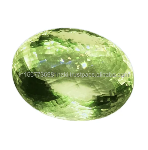 Natural Lemon Quartz Oval Cut For Jewelry Making Yellow color Quartz Faceted loose gemstone stone Size 45X36X25 MM Weight 219 Ct