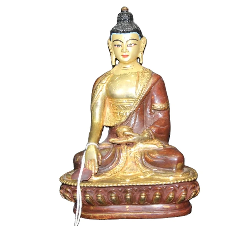 Home Decor Brass Statue Bronze Nepal Handicraft Buddha Figurine Top Quality Brass Religious SCULPTURE Metal Art for Sale