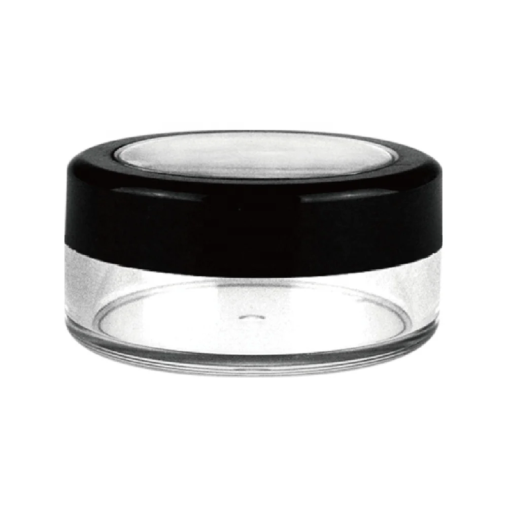 3ml 4ml 5ml 6ml 12ml 20ml Plastic Cosmetic Loose Powder Jar SAN PET Round Loose Powder Jar with Rotating Sifter (INHT-1 Series)