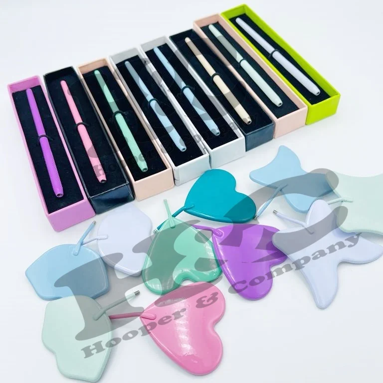 Mirror Eyelash Heart Square Round Kitty Lip Butterfly Shape Mirror Pink Color Coated Stainless Steel Eyelash Mirror Lash Tools