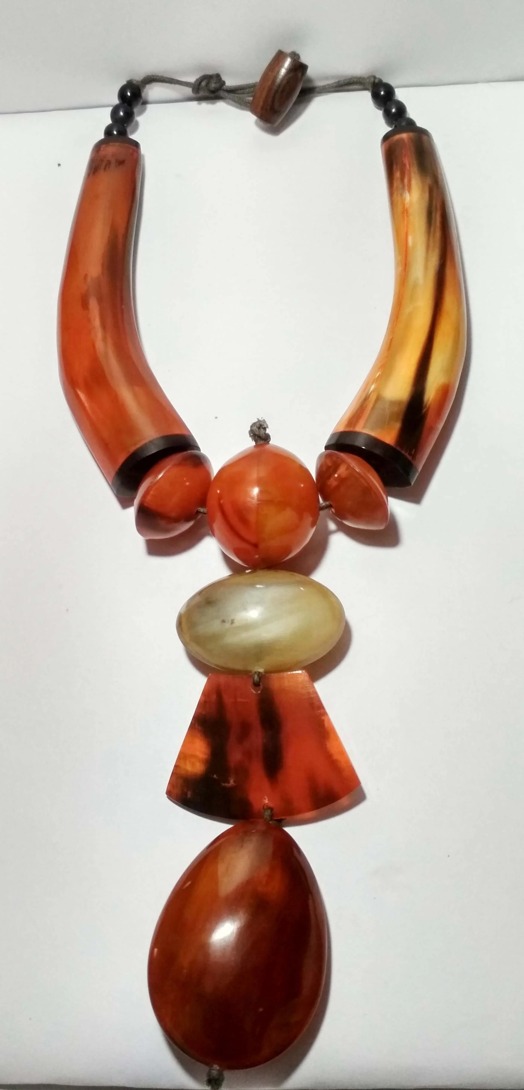 Vintage New look Buffalo Horn Long Boho Fashion Necklace Large Size Bohemian Neck Chains for Women Boho Fashion Necklace