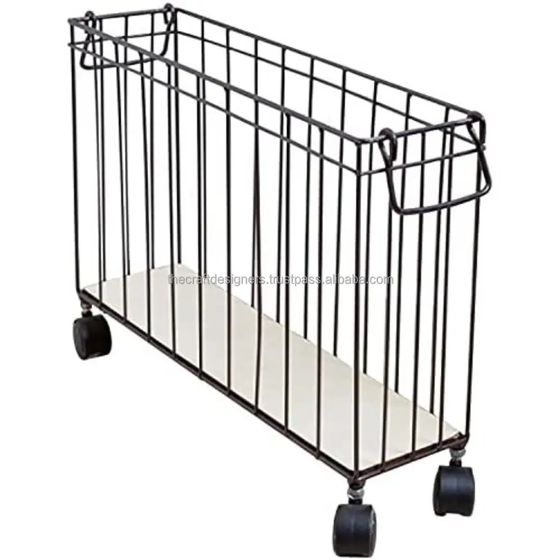 Library Shelve Books Rack Black Finished Good Quality Iron Wire Customized Books Display Rack Free Standing Books Stand Hot Sale