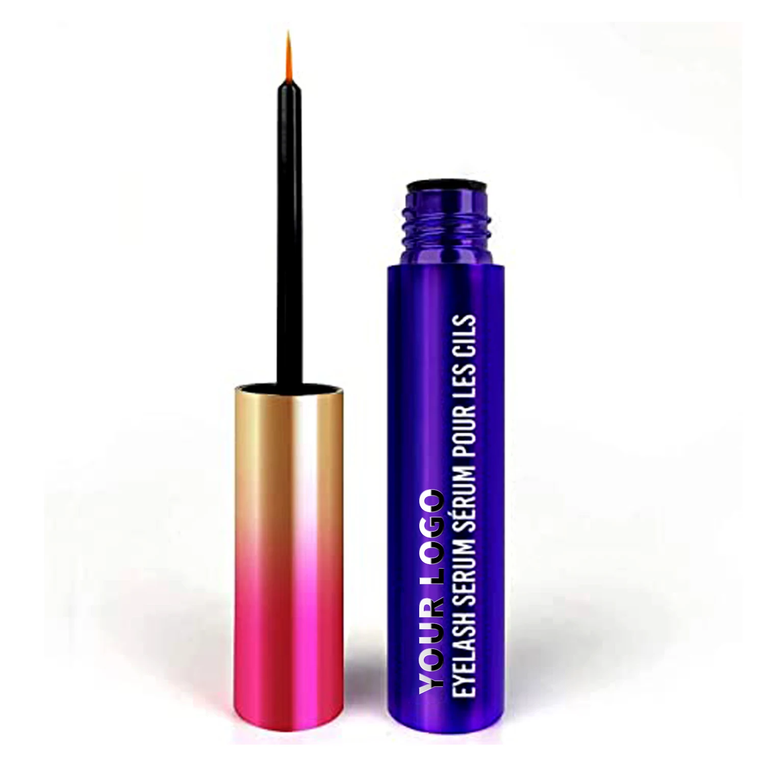Free Sample Eyelash Growth Serum 100% Nature Extract Hyaluronic Acid OEM Manufactory Private Logo