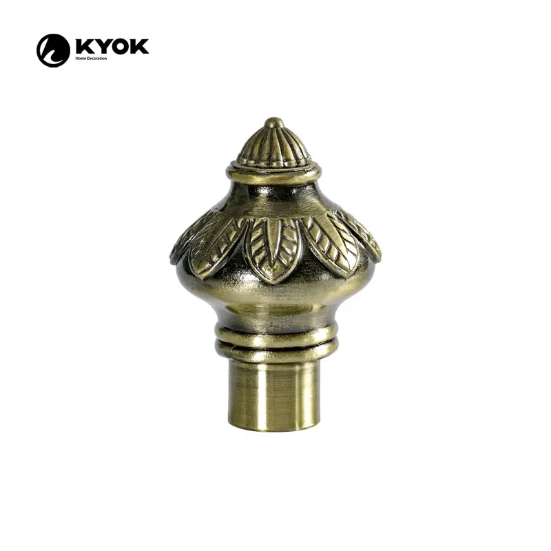 Kyok antique carved series double curtain rods curtain accessories and brackets