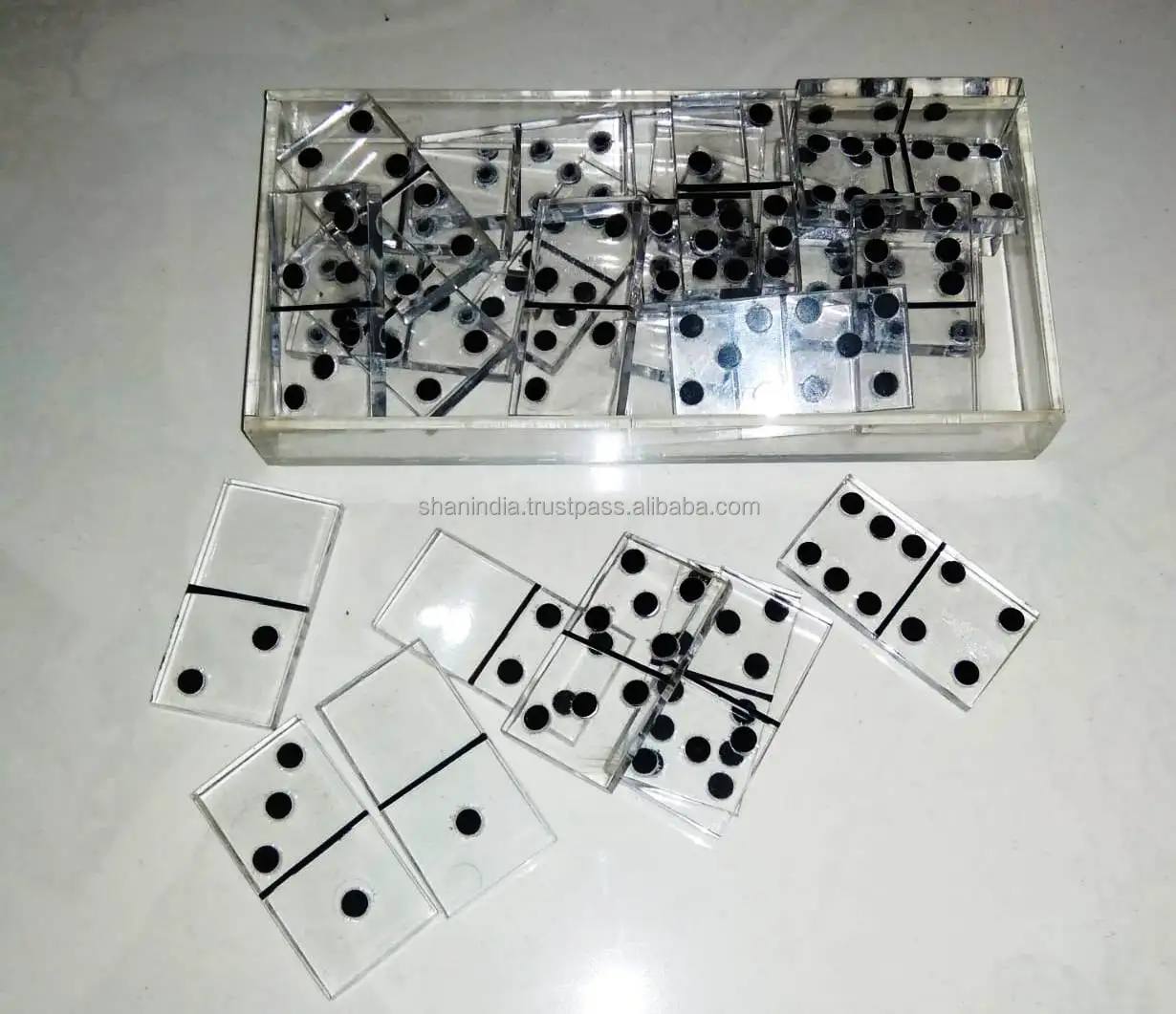 Handmade Wood 28 chips Domino Games for Kids and Adults