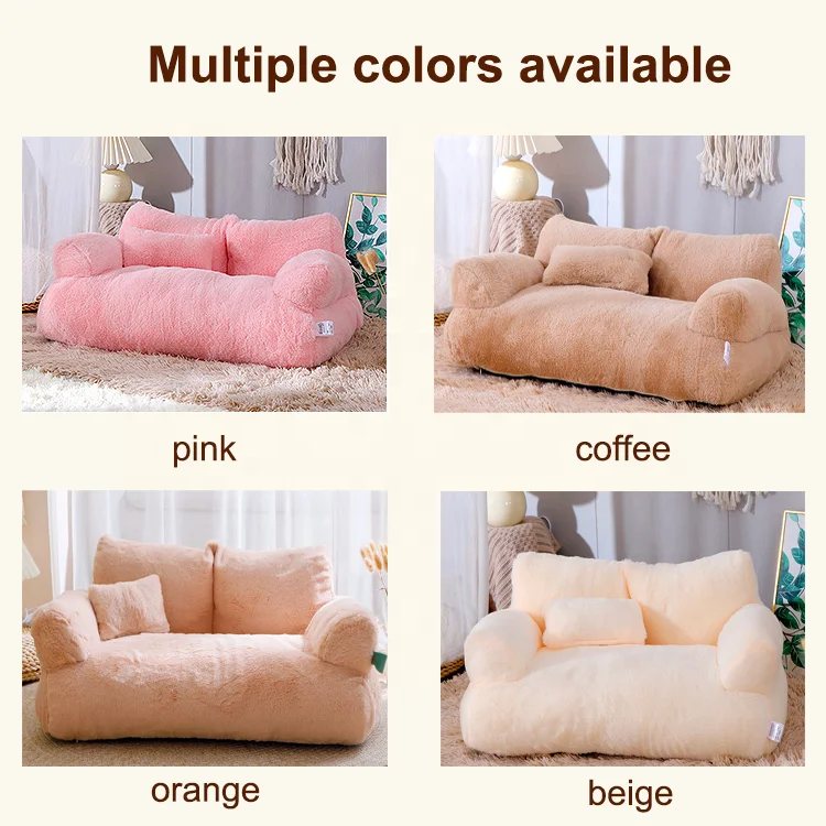 Luxury Comfortable Orthopedic Durable Dog Sofa Shaped Bed With Pillow