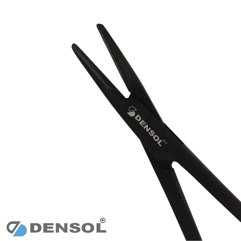 Customized Needle Holder Forceps Crile Wood Needle Holder TC Black Coated 15.5 cm Surgical Dental Instruments Tool Hot Selling