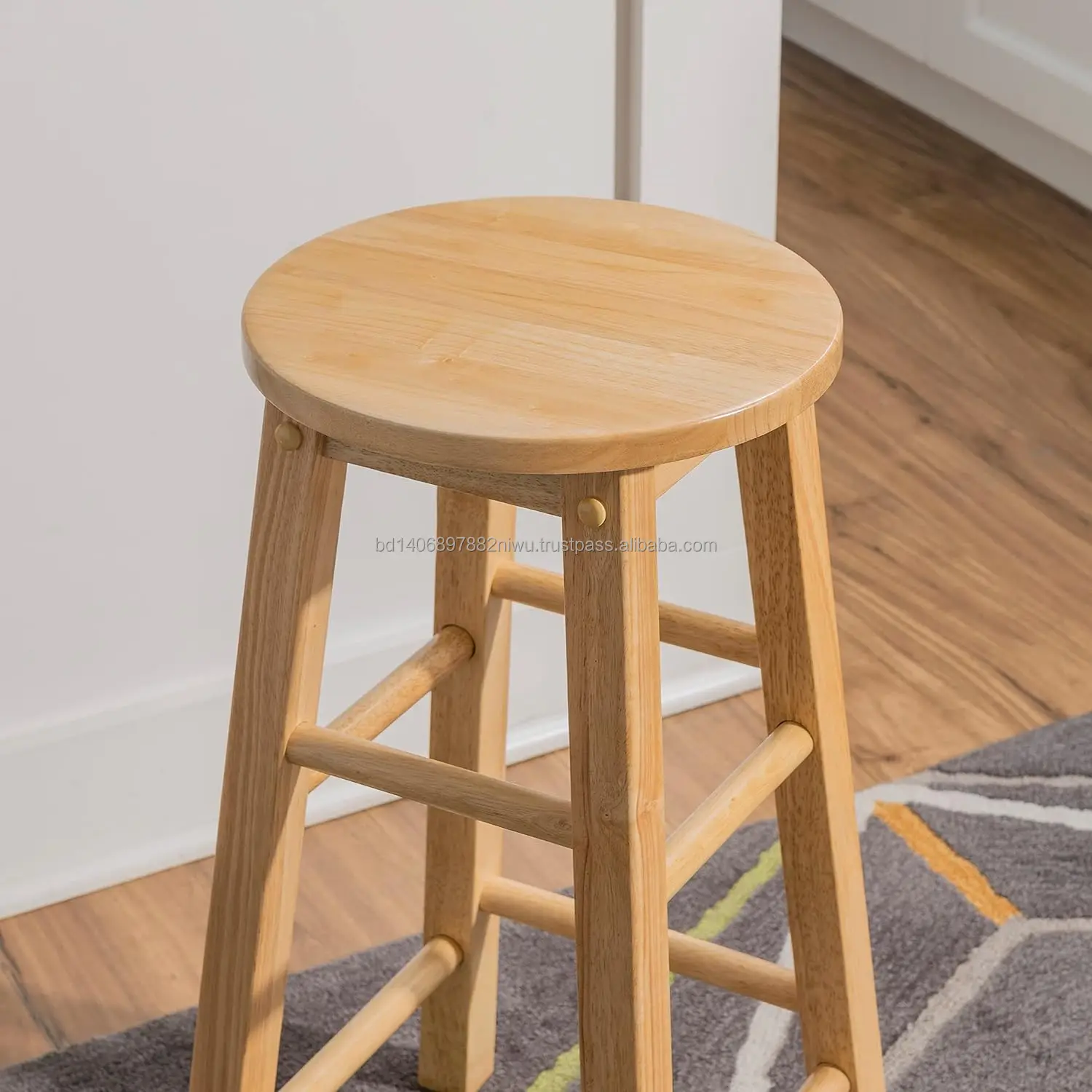 Basics Solid Wood Saddle-Seat Kitchen Counter Barstool, 29-Inch Height,Finish best quality with good price from Bangladesh