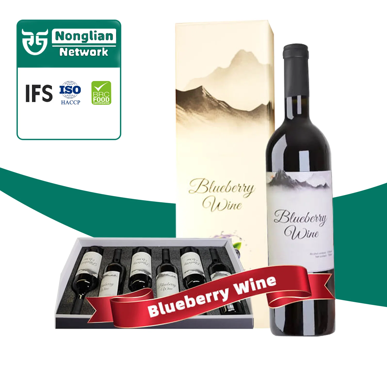 Factory Customized 750ml High-end Blueberry Wine Dry Western Farmer Brand
