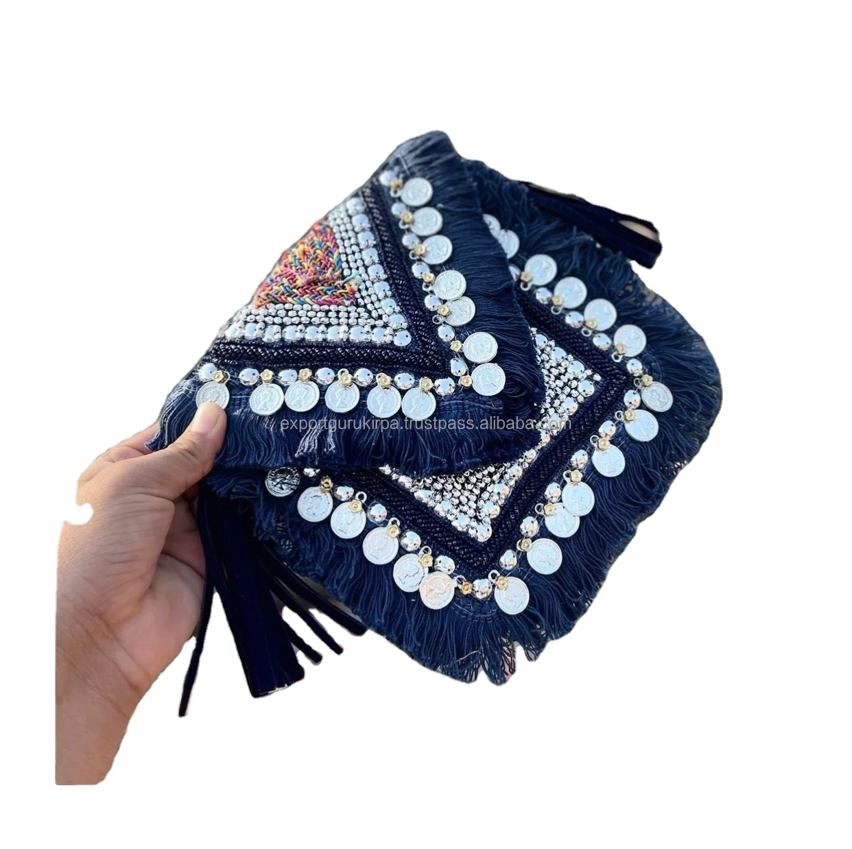 Indian Handcrafted Evening Clutch Bag Direct factory transfer Wedding Clutch bags Handbag Bohemian Messenger Bag