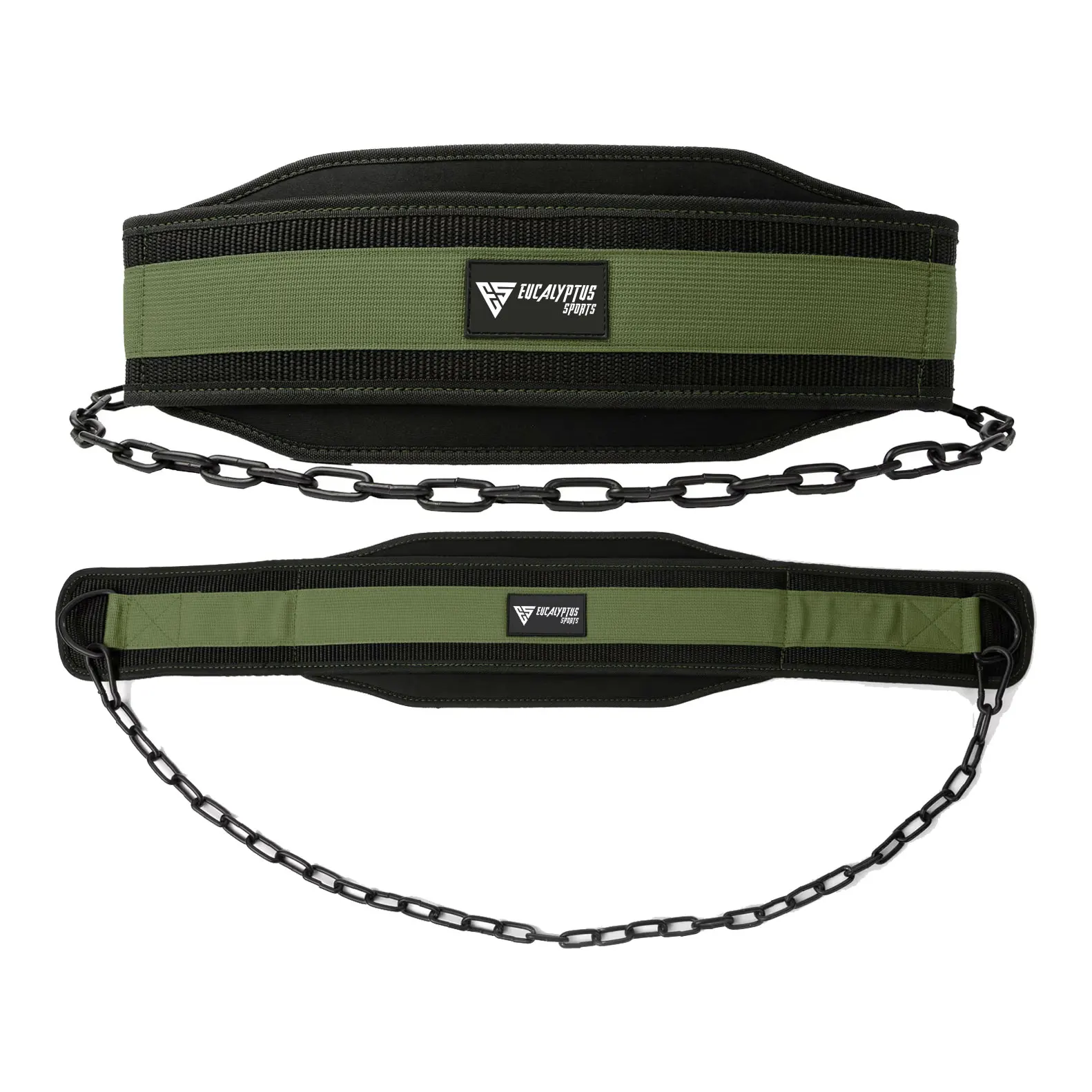 High-Quality Neoprene Dip Belts Matt Black Heavy Duty Steel Chain Weight Training Dip Belt With Custom Private Logo Design