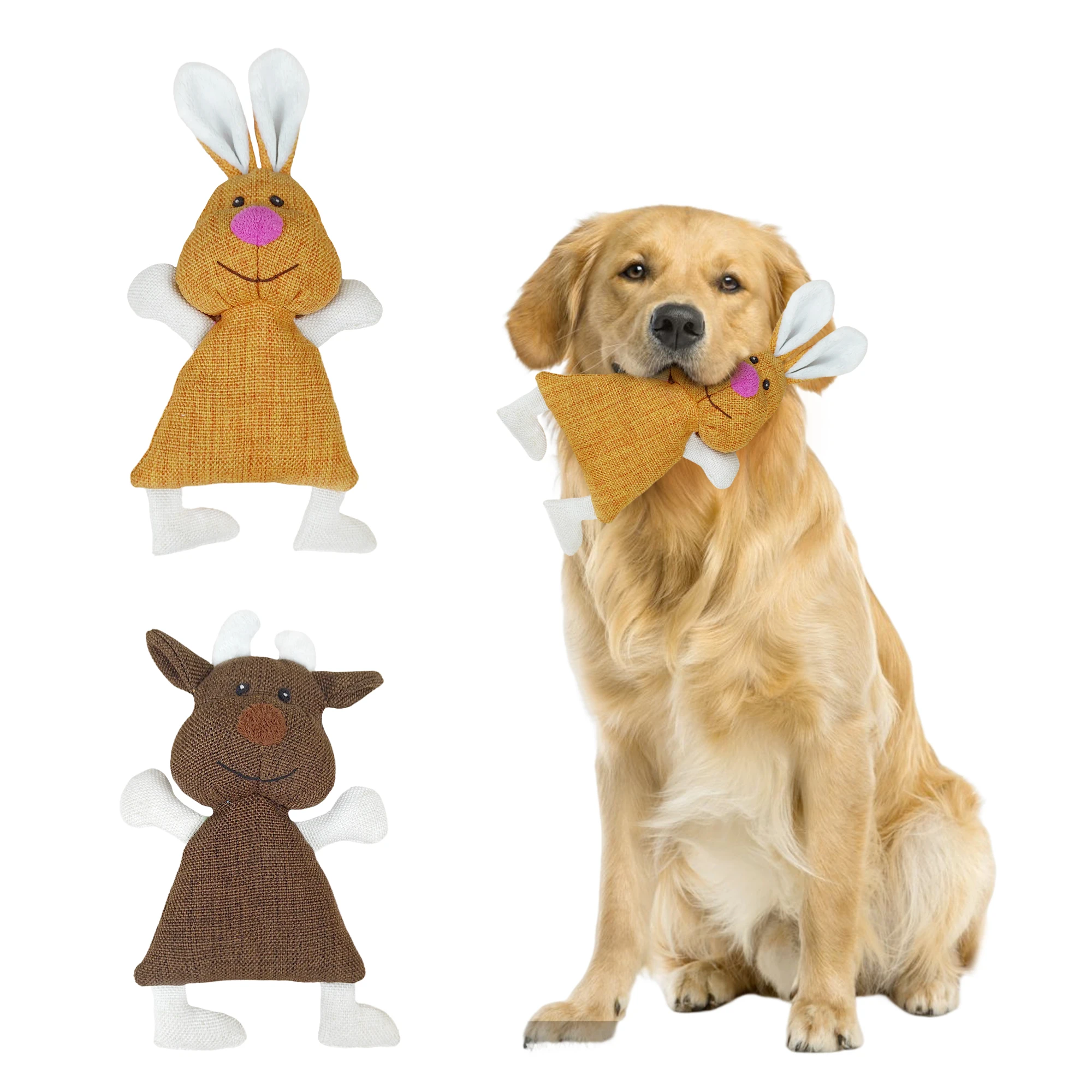 Pet Accessories Polyester Dog Toys Squeaky Stuff Toy Durable Interactive Dog Toy