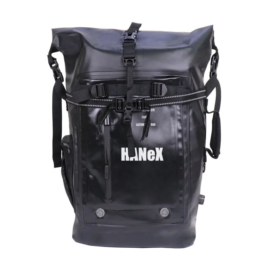 
Hanex H-CB13 25L Waterproof Motorcycle Backpack Grip Roll Top Dry Bag PVC Material Backpack 