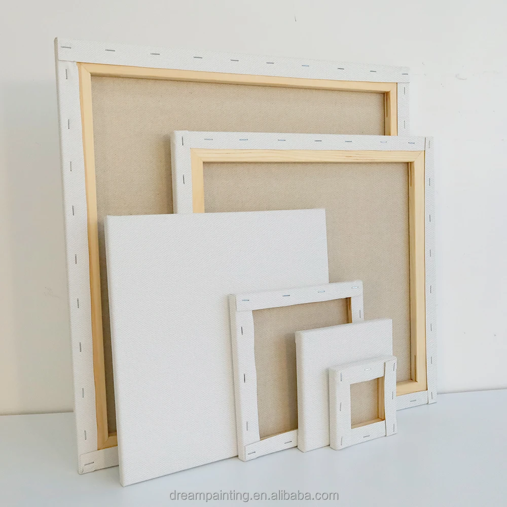 Blank Canvas Panels 6 Pack 380g Linen Mixed Stretched Canvas Print Artist Oil Painting Acrylic