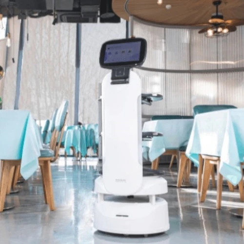 MiCity Intelligent Automatic Navigation Food Delivery Robot Smart Waiter Robot For Restaurant / Hotel Self-Service Robot