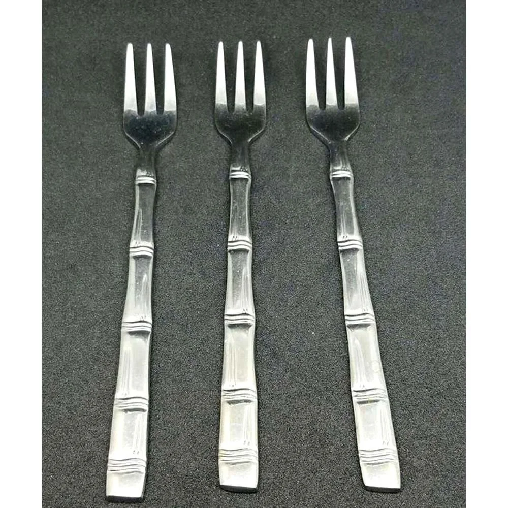 Antique Design fork Brass Gold Dessert Fork with Adorable Thick flat  Handle dessert spoons and Fruit forks For Restaurant