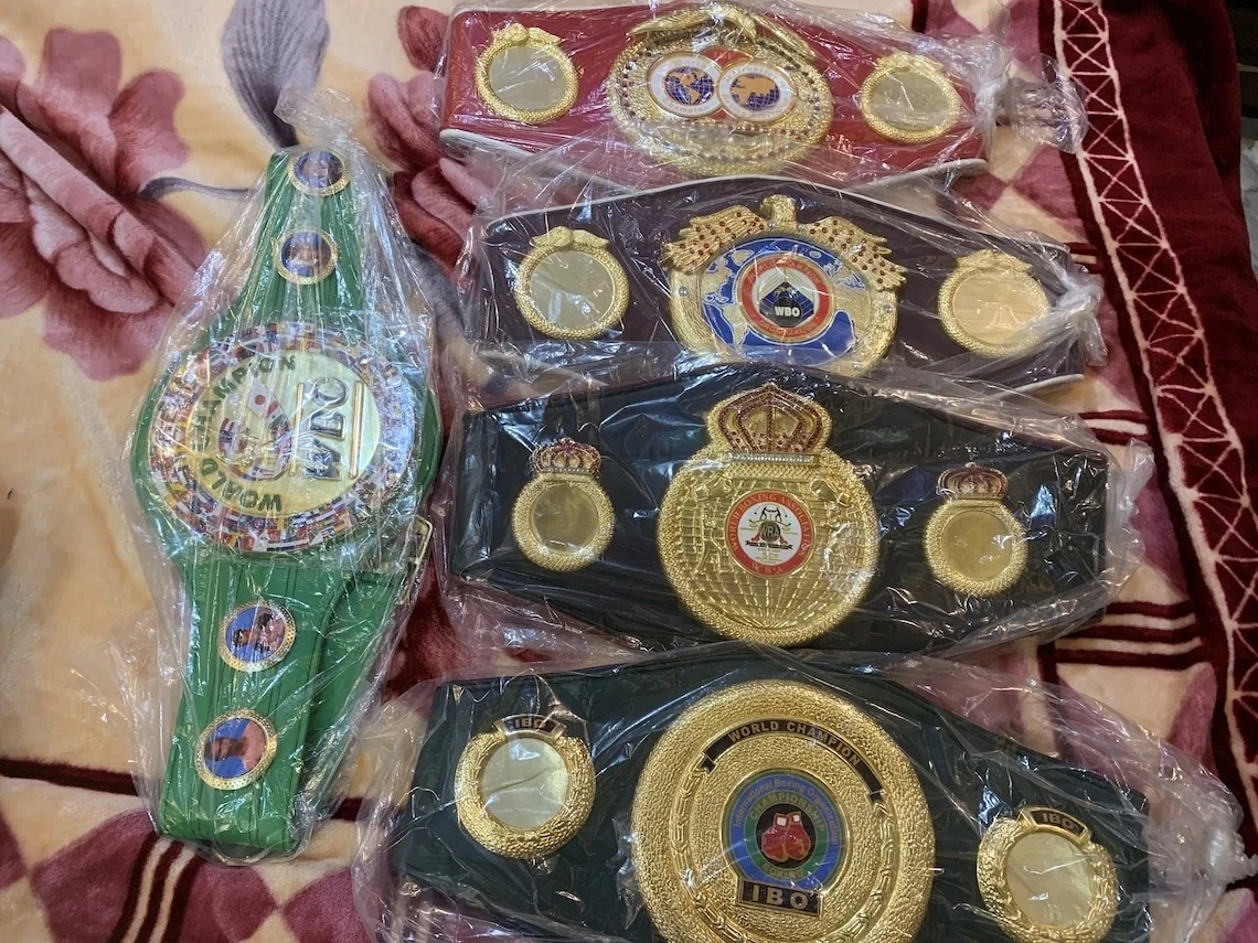 WBC Wrestling Championships Belts High Quality Genuine Leather Customized Logo And Design Wrestling Belts For Sale