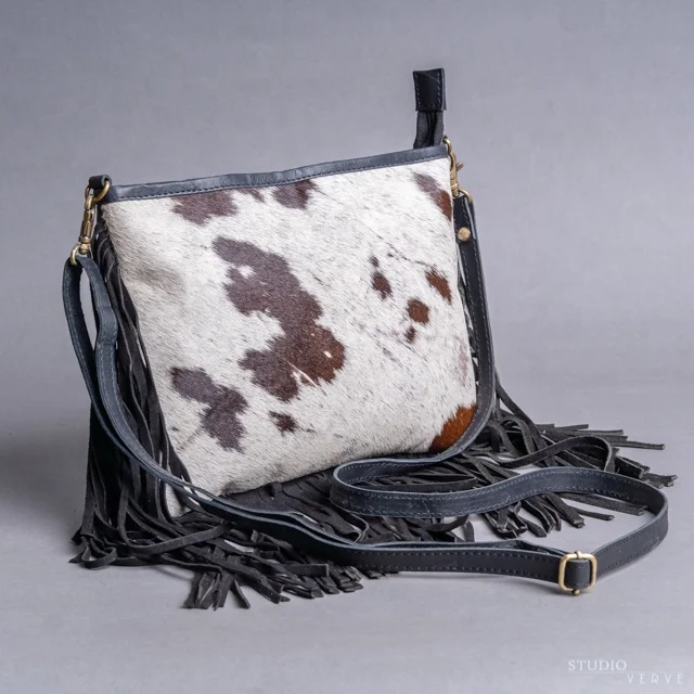 Genuine Leather Leopard Print Women Ladies Purse Custom Bag Hand Lady  Cow Bags with Tassel Clutch