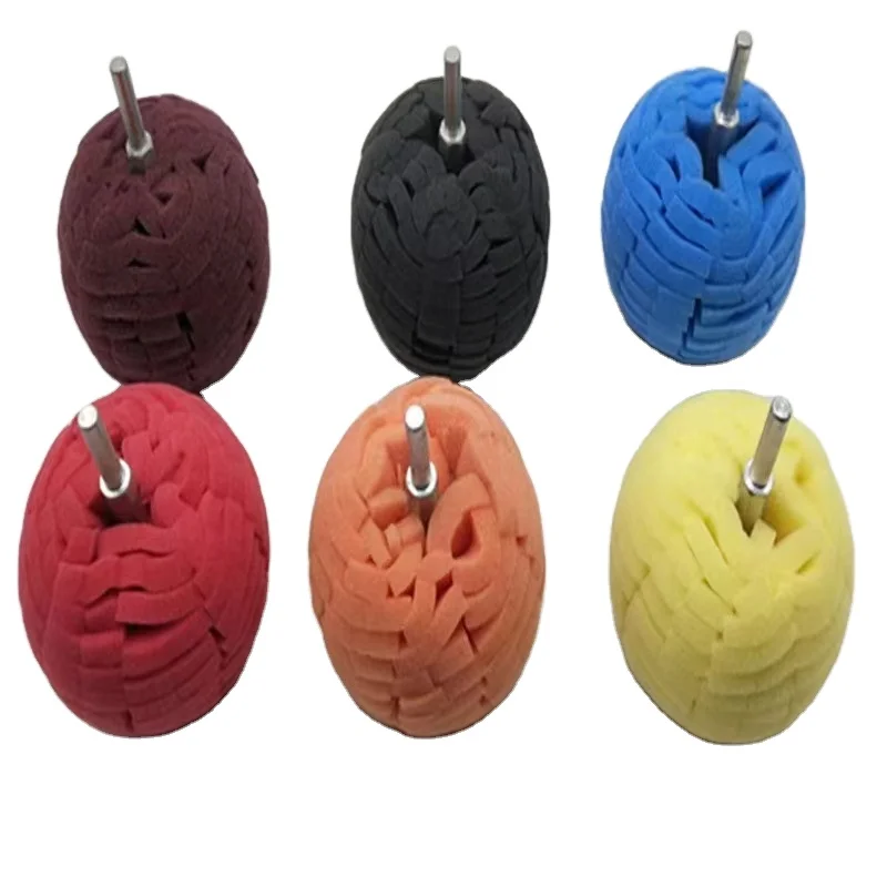 80mm special Hub Polishing Wheel Waxing Polishing Sponge  Steel Ring Details Polishing Disc Polishing Sponge Ball