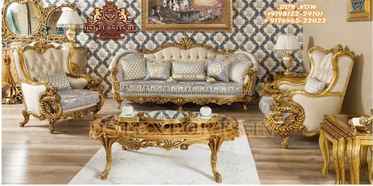 Роскошная золотая Глянцевая мебель для столовой Золотой резной красный обеденный стол со стульями традиционная Золотая