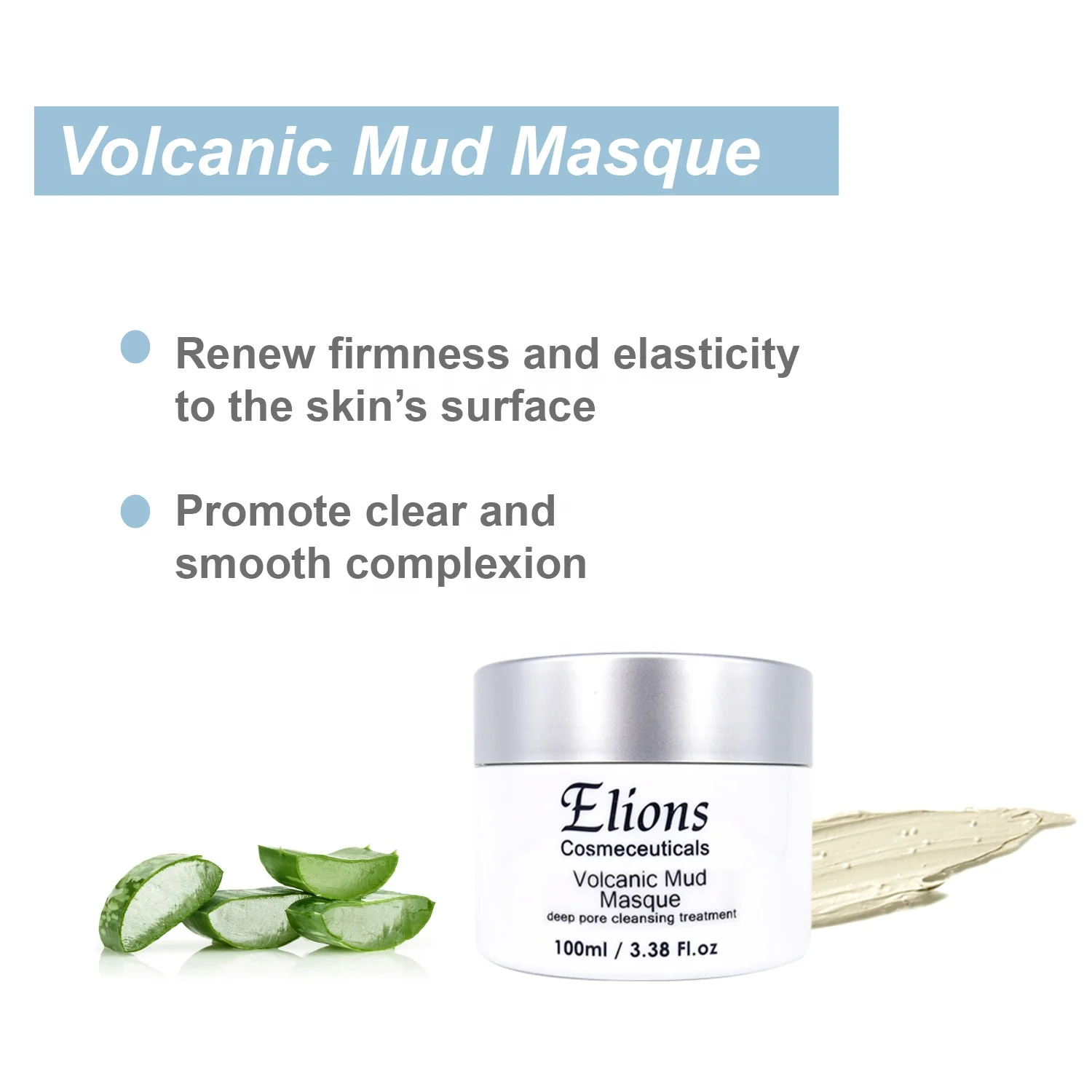 Deep Pore Purifying Facial Mask Dry Eucalyptus Oil Volcanic Clay Kaolin Mineral Herbal Formula Enhances Texture Face Nose Use