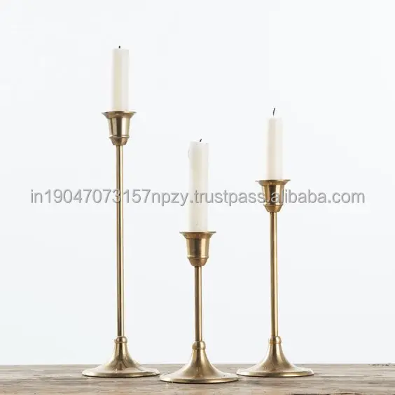 Farmhouse Metal Candle Stands for Pillar Candles Metal Vintage Style Decorative Candle Holder For Home & Christmas decor