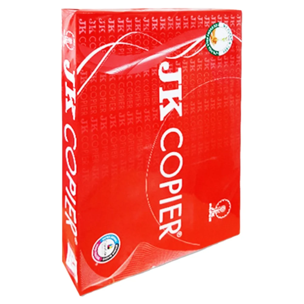 Multipurpose JK Copier A4 sheet paper 80gsm high whiteness available in bulk stock ideal for professional office printing