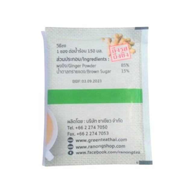 Best Selling 100g Ranong Brand Instant Ginger Tea Powder Original Flavor Less Sugar for Drink Beverage Thailand Made in Thailand