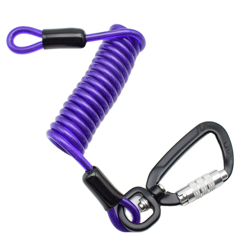 Fall protection manufacturer secure spring for tools coiled lanyard safety cable retractable coil tether