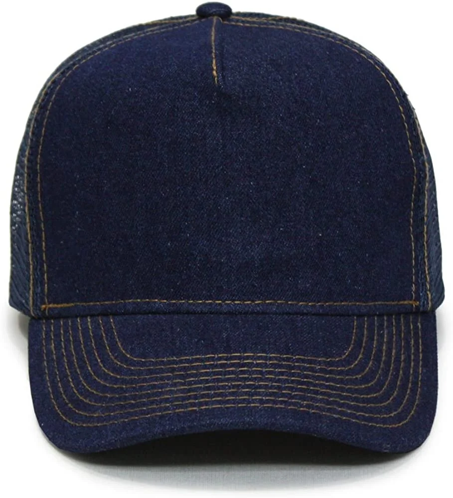 Hot Sale Denim Trucker Hats Summer Outerwear Mesh Adjustable Strapback Trucker Baseball Cap