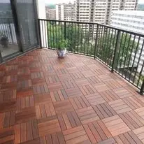 6-SLAT ACACIA WOODEN DECK TILE 300X300X24MM WITH SCREWS OEM ODM Service Support Customize Accept Hot Sell Brand Top Quality