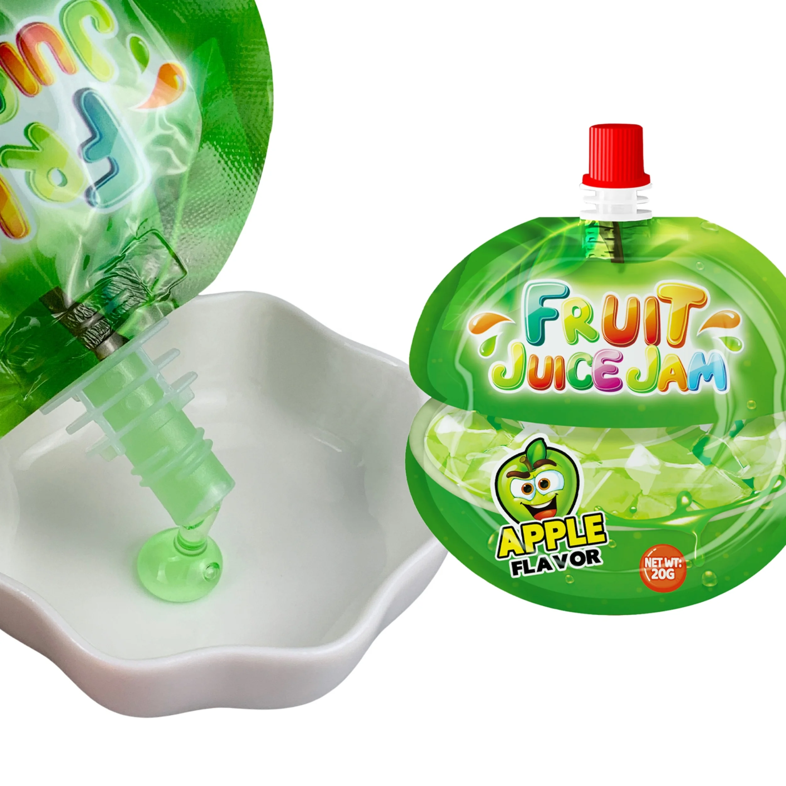 Wholesale Boxed Fruity flavo Sour & Sweet Syrup Jam Candy Mix Fruit Flavor Liquid Gel Candies Supplier OEM ODM