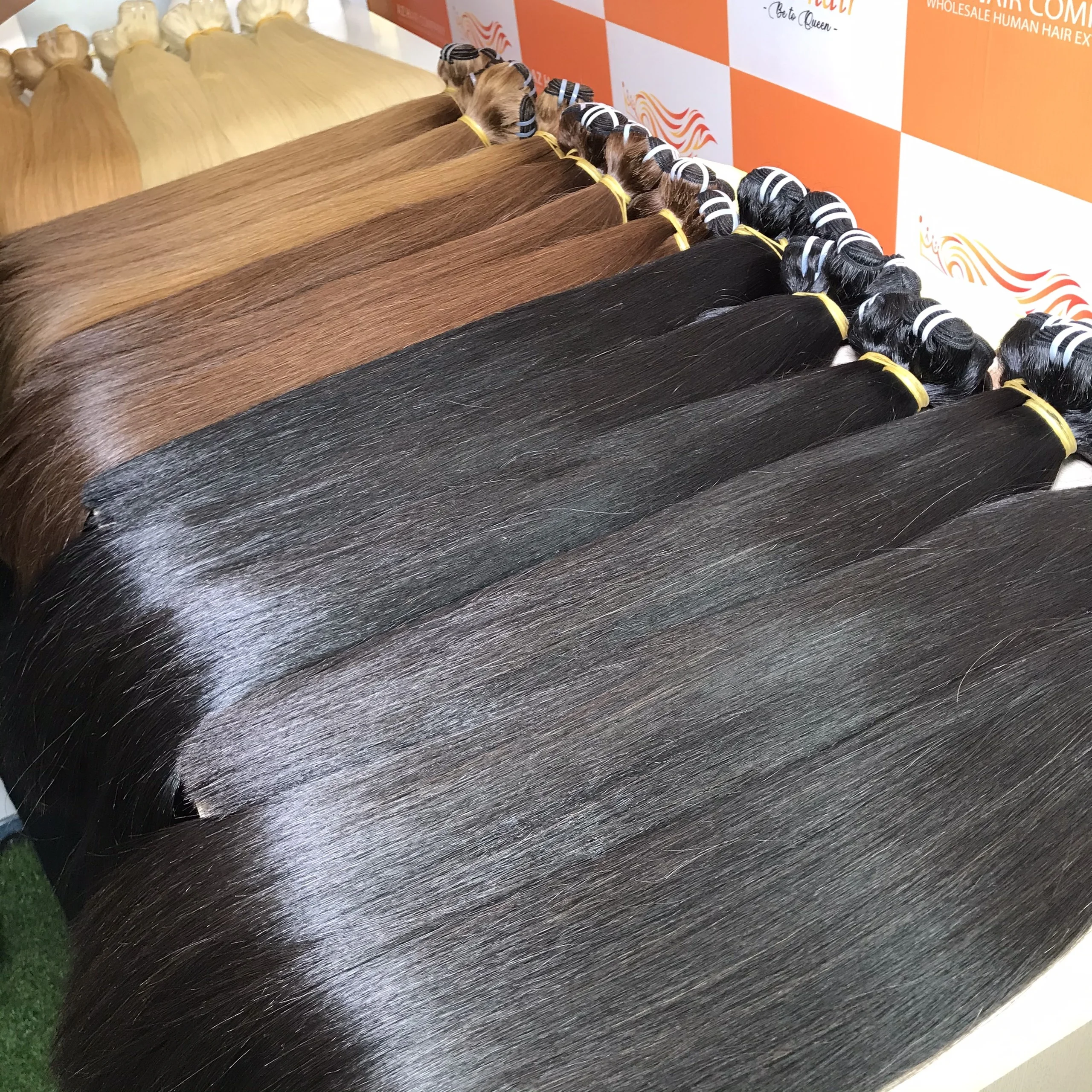 Top Raw Vietnamese Hair Extensions Single Donor Bone Straight Bundles SDD Natural Color Ready To Ship For Black Women