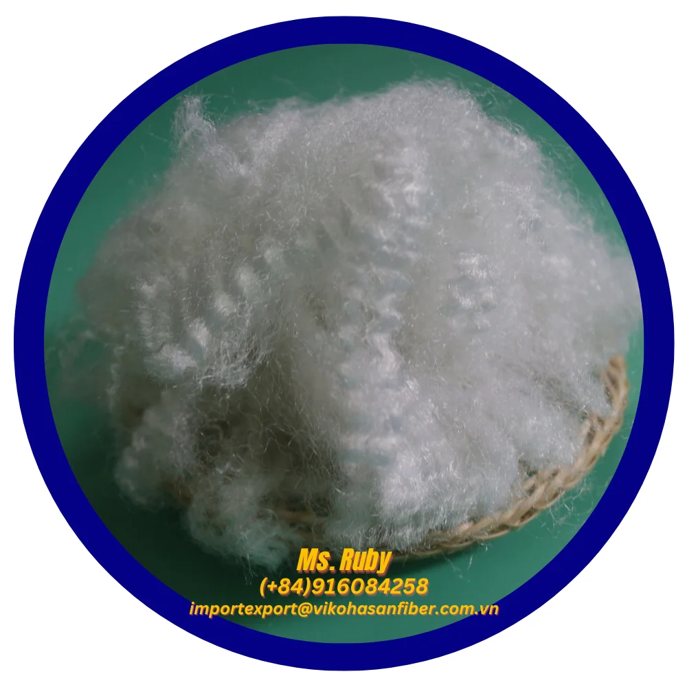 Wholesale 4D HD White Non-Siliconized Polyester Fibre Vikohasan PSF Dry Non-Siliconized Staple Virgin Fibre Toys Pillows