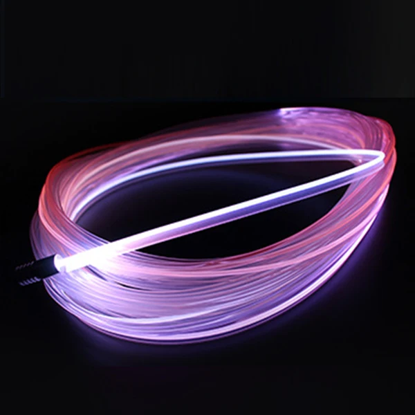6 mm Solid Optical Fiber Side Glow Fiber Optic Cable With Single Large Diameter Monofilament Side Beam Cable For Pool Pond Light