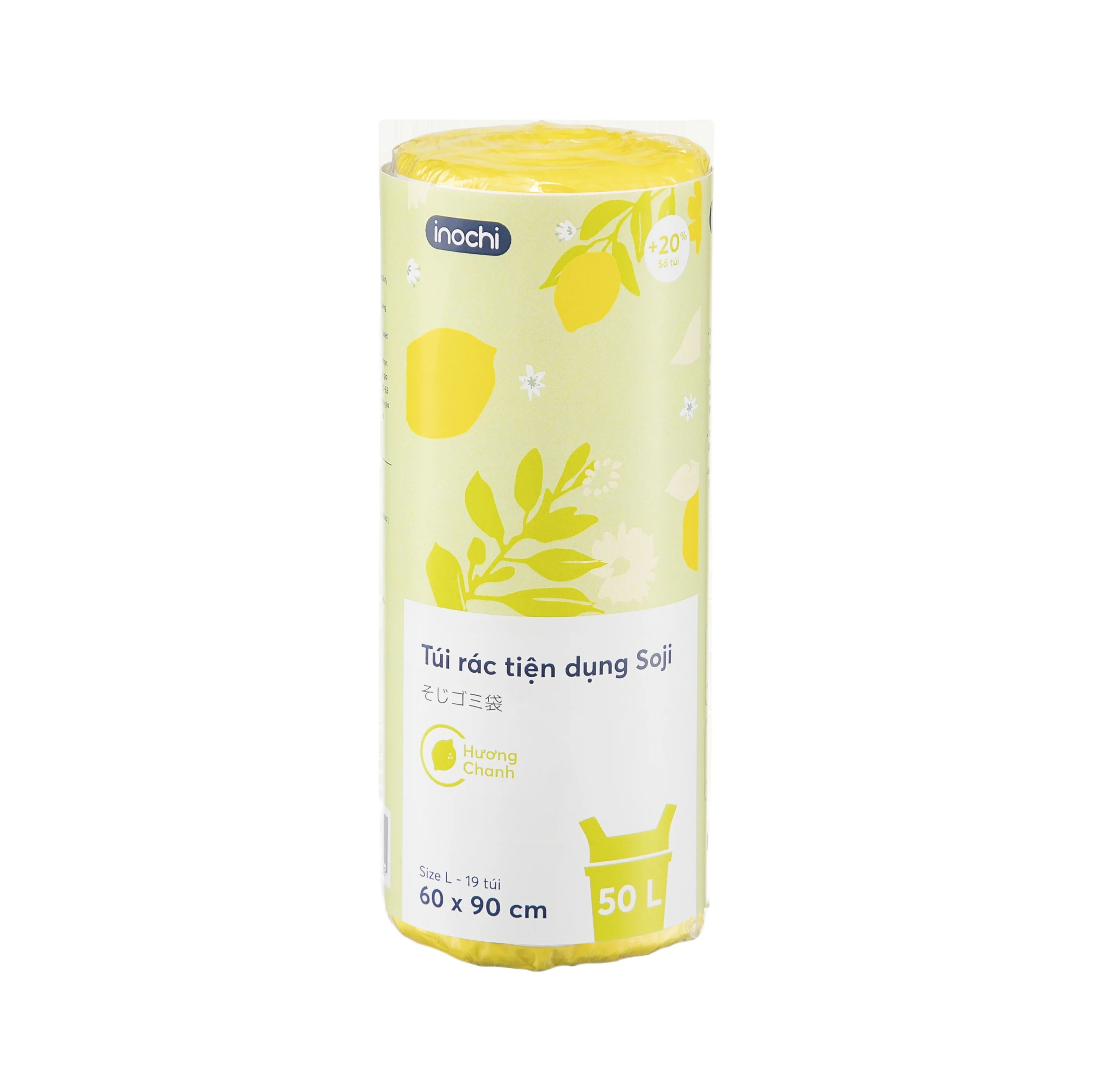 Best-Selling Biodegradable Recycled Roll Garbage Bag Soji Convenient Lemon Drawstring Inochi Viet Nam Shopping Bags
