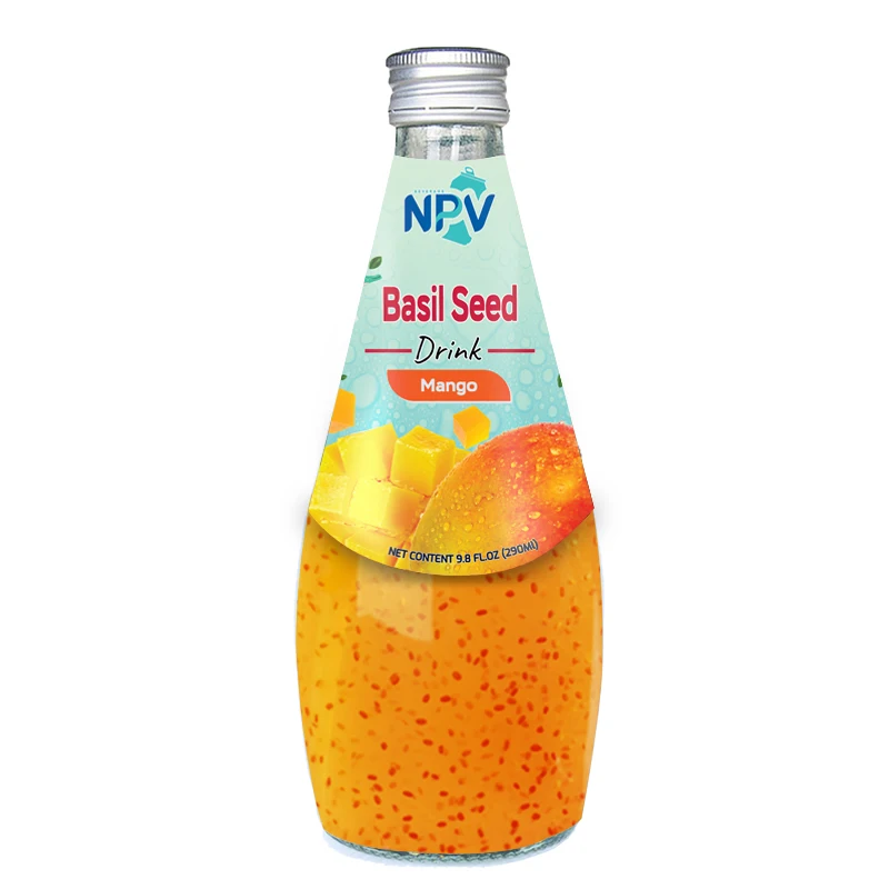 Supplier Falloda Brand offers 290 ml glass bottle of Basil Seed Drink with Rose Flavor Certified with ISO HALAL certifications.