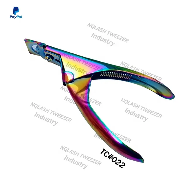 Professional Nail Art Manicure Tool Acrylic False Nail Tip Colorful Clipper Cutter Stainless Steel NQLASH Tweezers