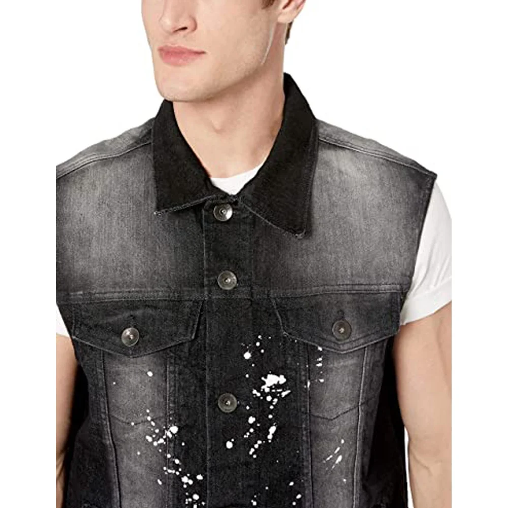 
Hot sale Men Fashion washing Jacket Denim Jackets long sleeve with custom shank buttons denim jacket 