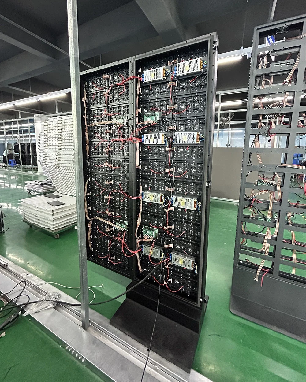 New design P2.5  floor standing double side foldable LED Poster Screen 640x1920mm