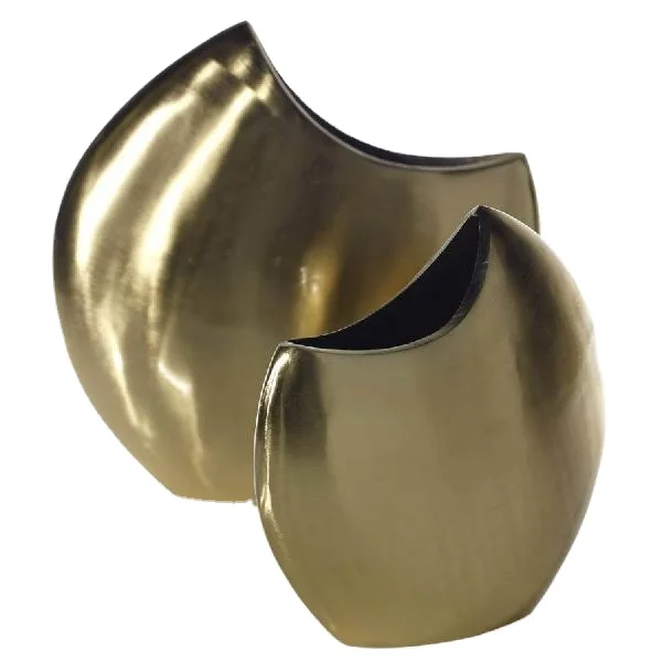 Hot Selling Aluminium Flower Vase For Home And Wedding Decoration For Living Room Tabletop Flower Vase Modern Sculpture