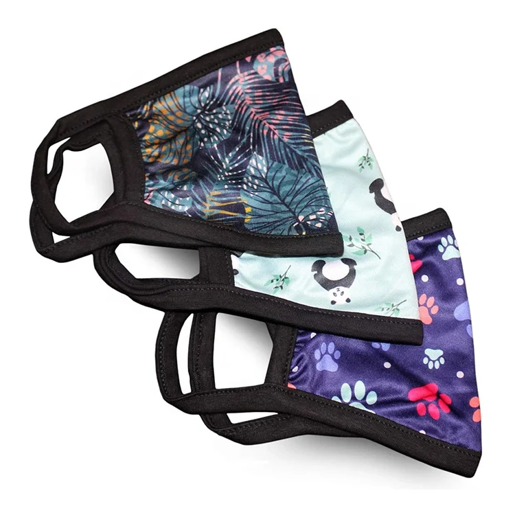 Customized Quality Sublimation Printing Fashionable And Washable Face Protection Designers Reusable Facemask