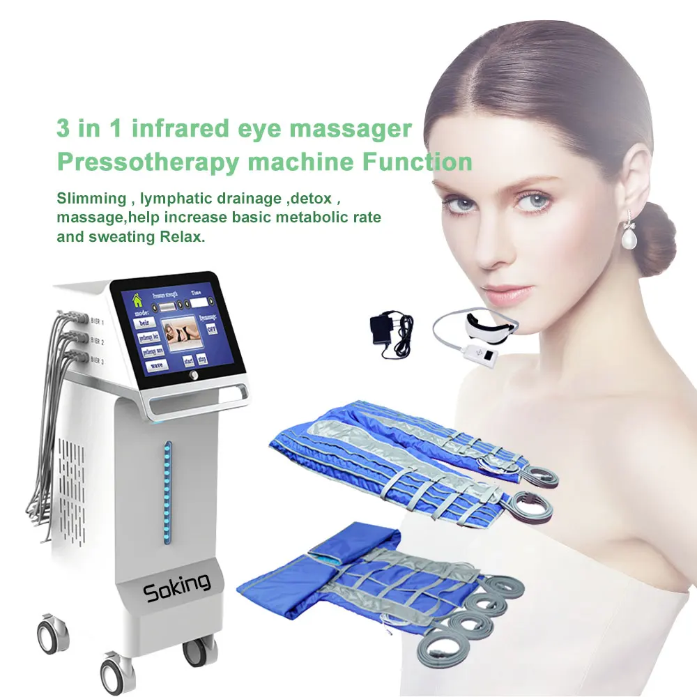 Professional 3 level in 1 infrared Air Pressure presoterapia weight loss pressotherapy machine lymphatic drainage pressotherapie