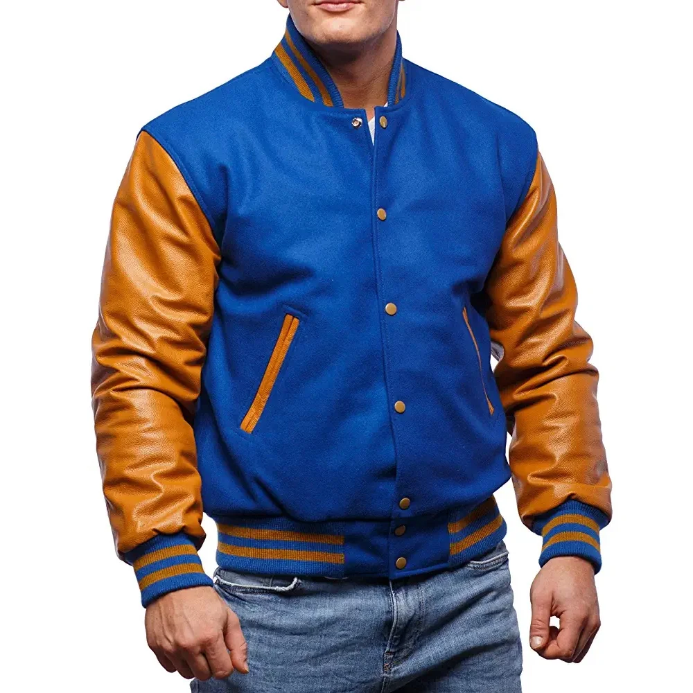 Custom Logo Print Varsity Jacket Fully Customized Letterman Wholesale Manufacturers Jacket with Wool