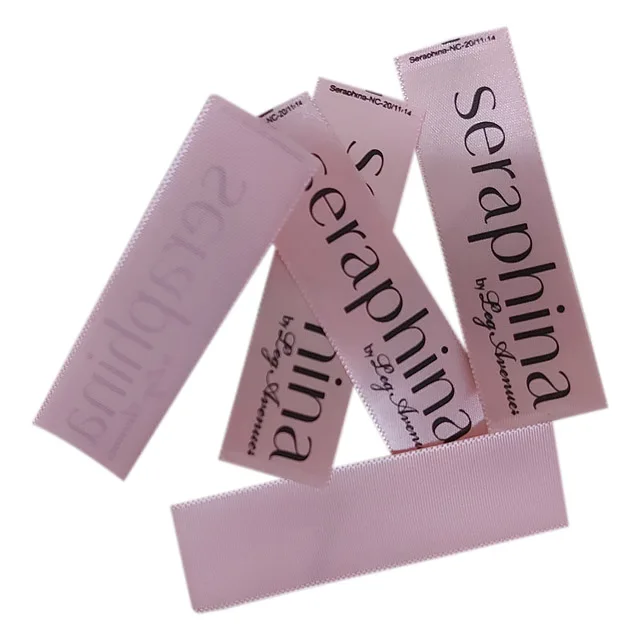 Garment Fabric Satin Label Neck Customized Clothing Logo Satin Printing Labels Support Custom Color