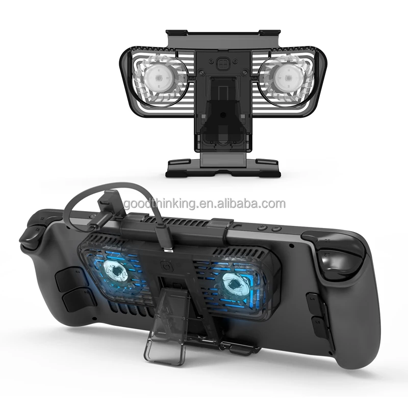 desktop built in back bracket stand RGB game cooling fan for steam deck compatible for nintendo switch for switch oled