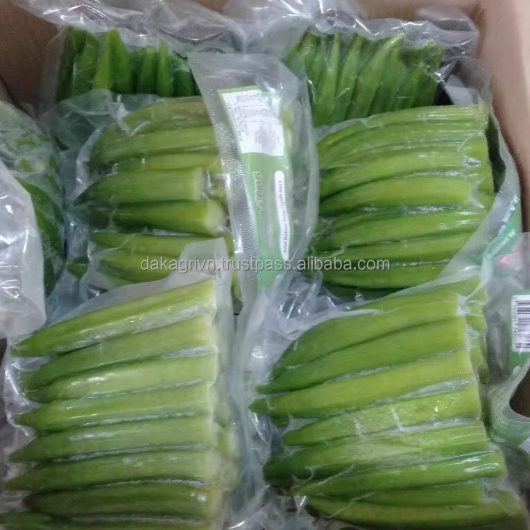 Вьетнамская замороженная бамия вакуумная упаковка новый продукт овощи IQF 100% OEM замороженные бамии оптовая продажа